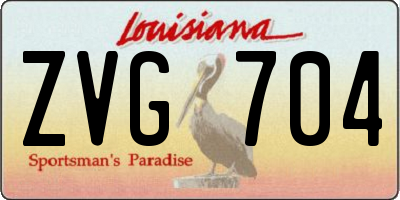 LA license plate ZVG704