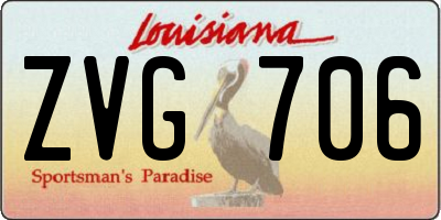 LA license plate ZVG706