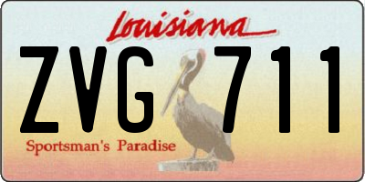 LA license plate ZVG711