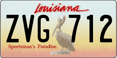 LA license plate ZVG712