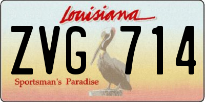 LA license plate ZVG714