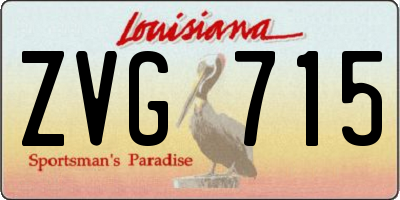 LA license plate ZVG715