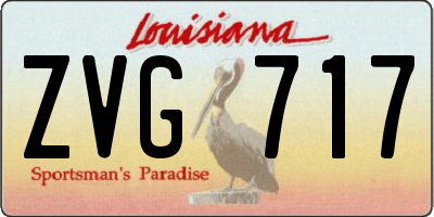 LA license plate ZVG717