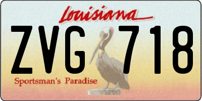 LA license plate ZVG718