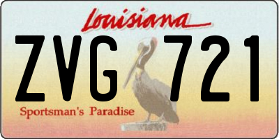 LA license plate ZVG721