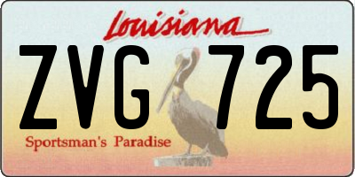 LA license plate ZVG725