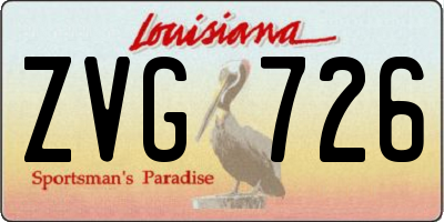 LA license plate ZVG726