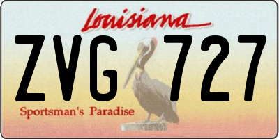 LA license plate ZVG727