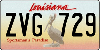 LA license plate ZVG729