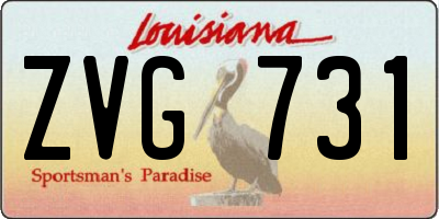 LA license plate ZVG731