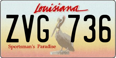 LA license plate ZVG736