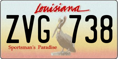 LA license plate ZVG738