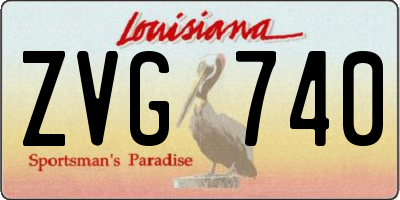 LA license plate ZVG740