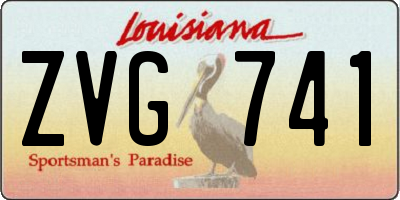 LA license plate ZVG741