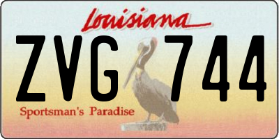 LA license plate ZVG744