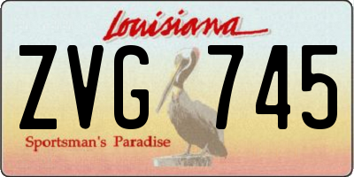 LA license plate ZVG745