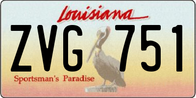 LA license plate ZVG751