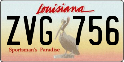 LA license plate ZVG756