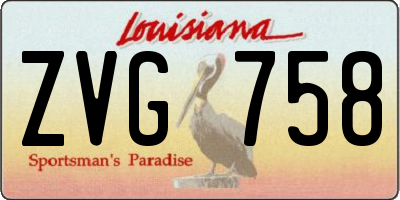 LA license plate ZVG758