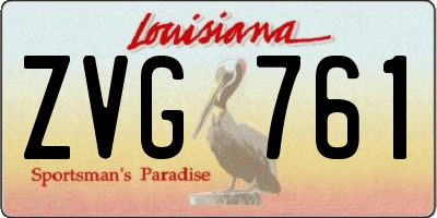 LA license plate ZVG761