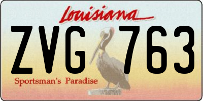 LA license plate ZVG763