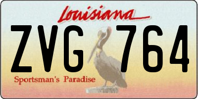 LA license plate ZVG764