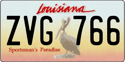 LA license plate ZVG766