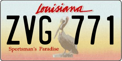 LA license plate ZVG771