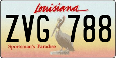 LA license plate ZVG788