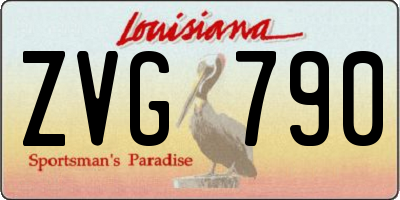 LA license plate ZVG790