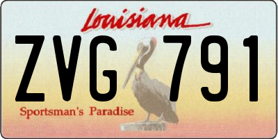 LA license plate ZVG791