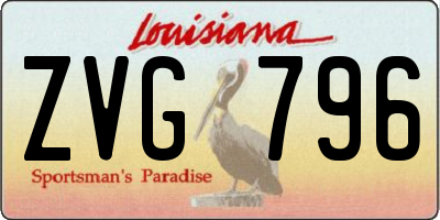 LA license plate ZVG796