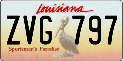 LA license plate ZVG797