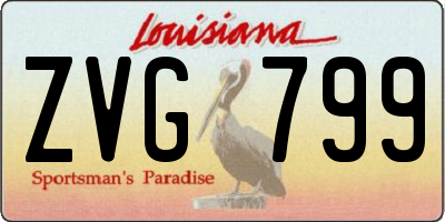 LA license plate ZVG799