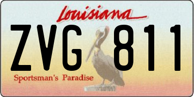 LA license plate ZVG811