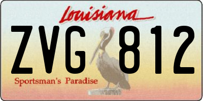 LA license plate ZVG812