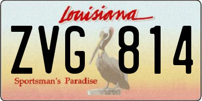 LA license plate ZVG814