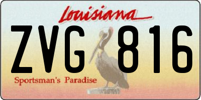 LA license plate ZVG816