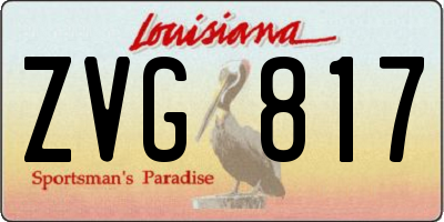 LA license plate ZVG817