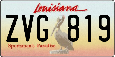 LA license plate ZVG819