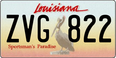 LA license plate ZVG822