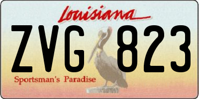 LA license plate ZVG823