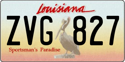 LA license plate ZVG827