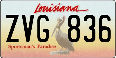 LA license plate ZVG836