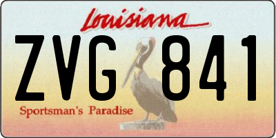 LA license plate ZVG841