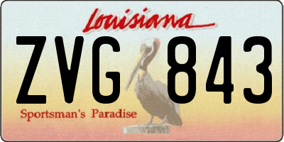 LA license plate ZVG843