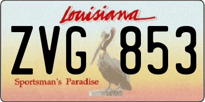 LA license plate ZVG853