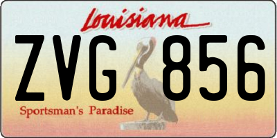 LA license plate ZVG856