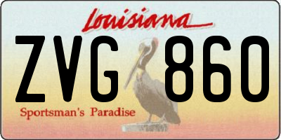 LA license plate ZVG860