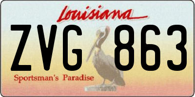 LA license plate ZVG863